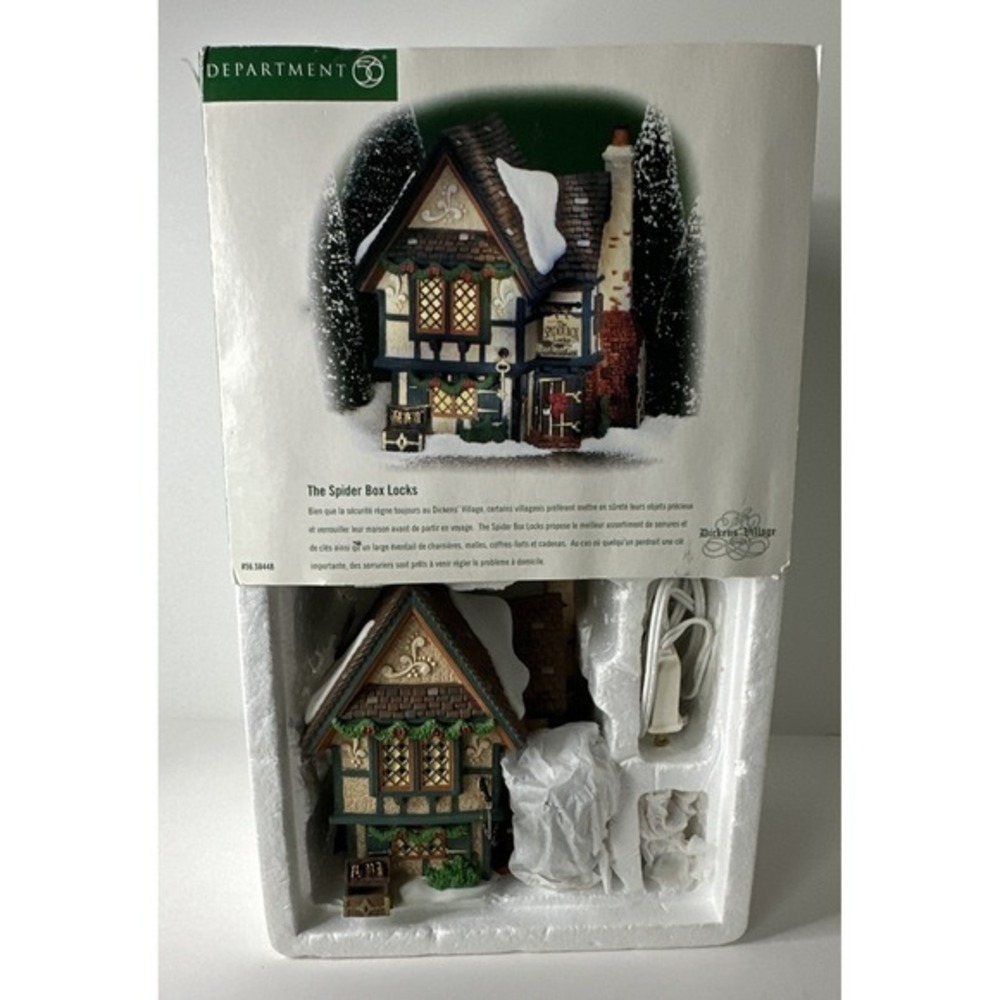 Dept 56, Dickens Village, THE SPIDER BOX LOCKS, #58448 MINT condition/ With Box